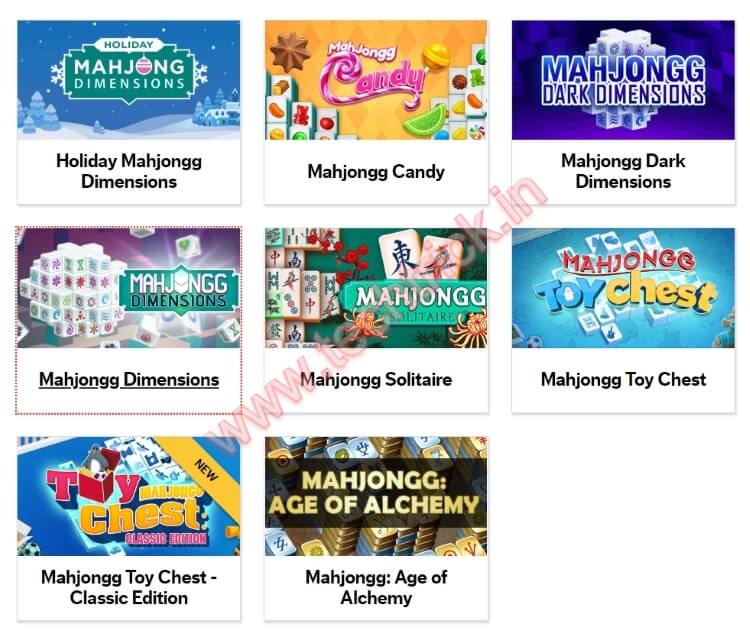 aarp games mahjongg toy chest